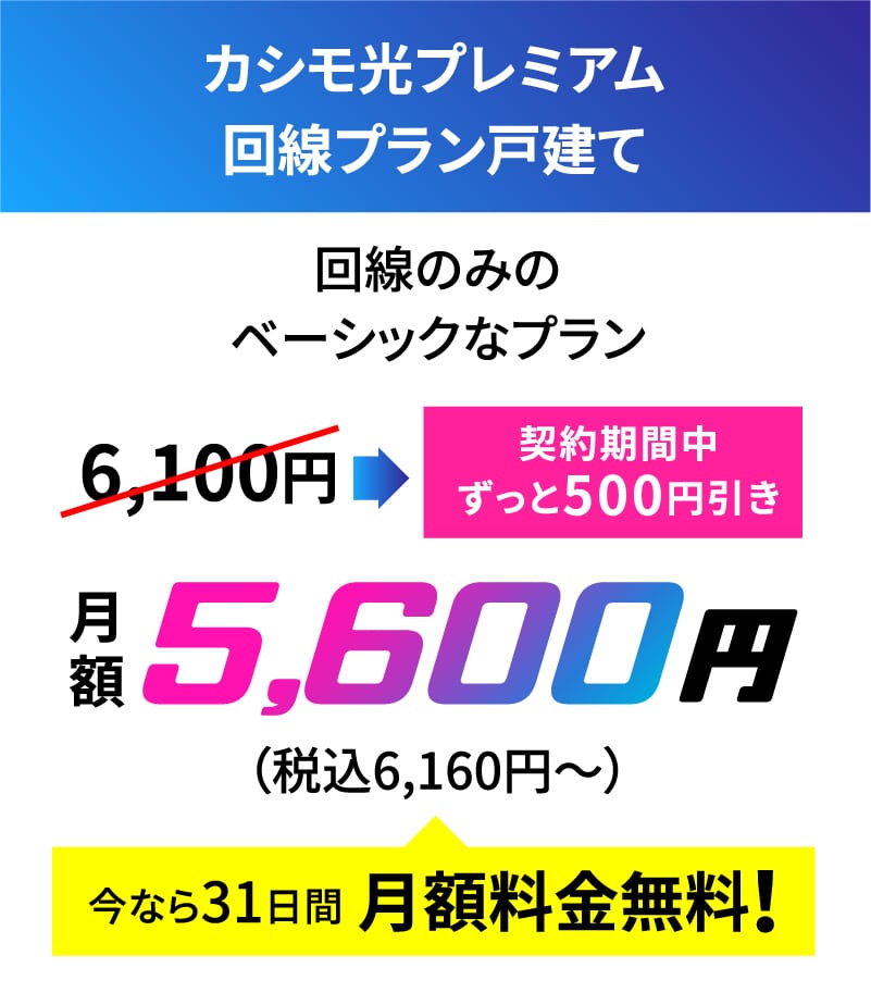 カシモ光プレミアム回線プラン