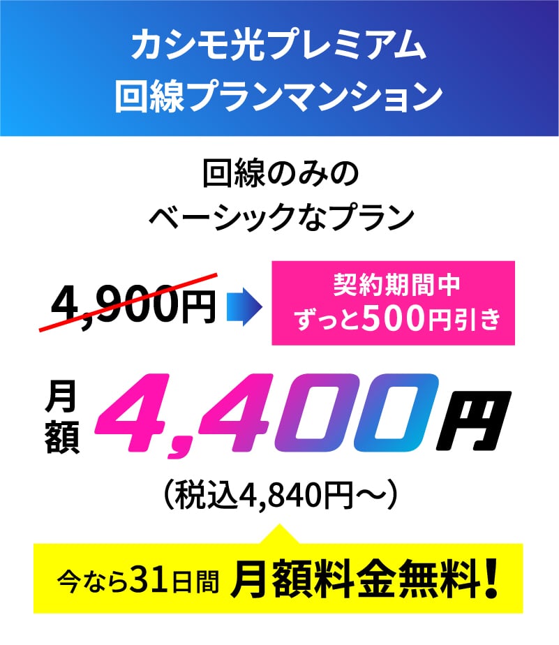 カシモ光プレミアム回線プラン