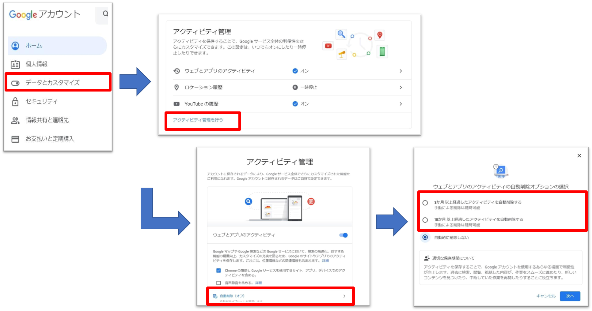 Googleの検索履歴の削除 自動削除方法 残さない 非表示にする方法も Iphone格安sim通信