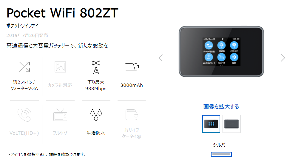 Pocket WiFi 802ZT