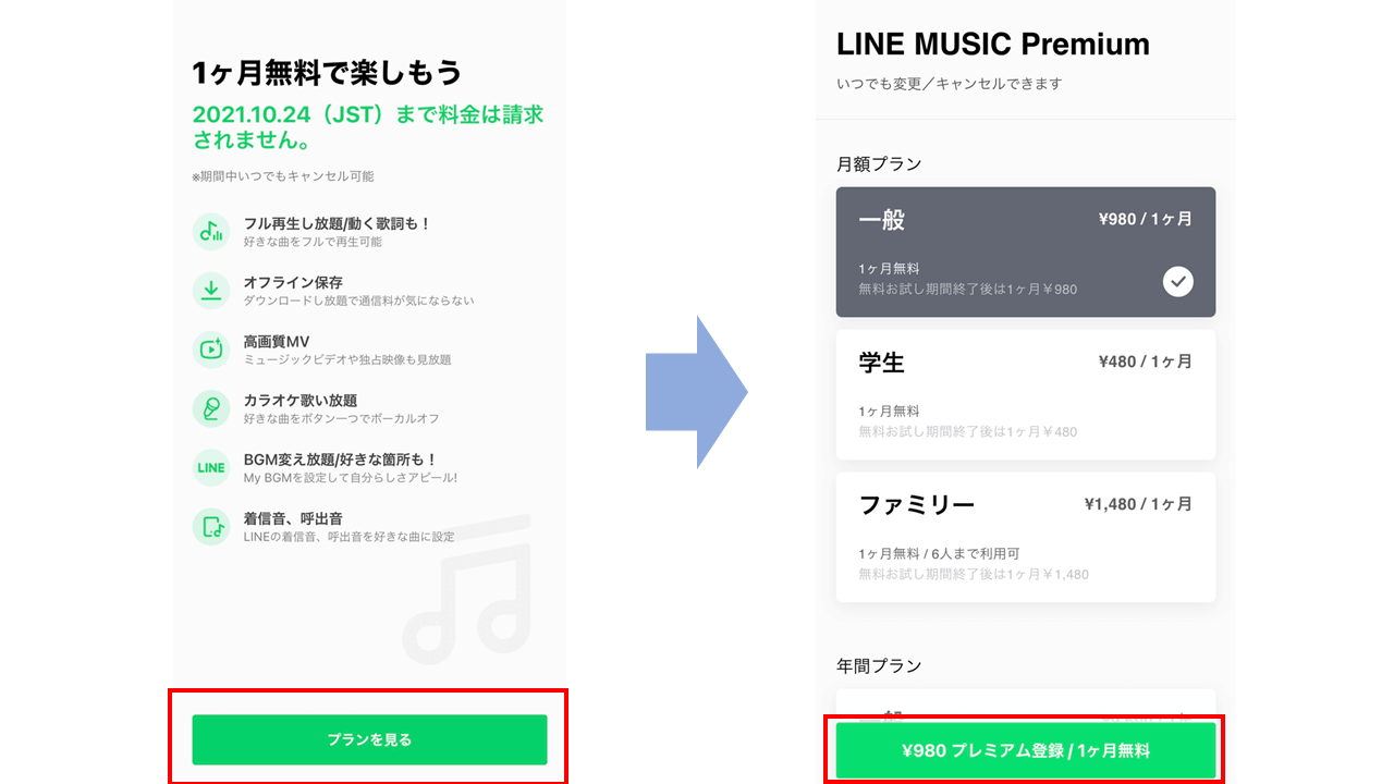 LINE MUSIC 登録方法