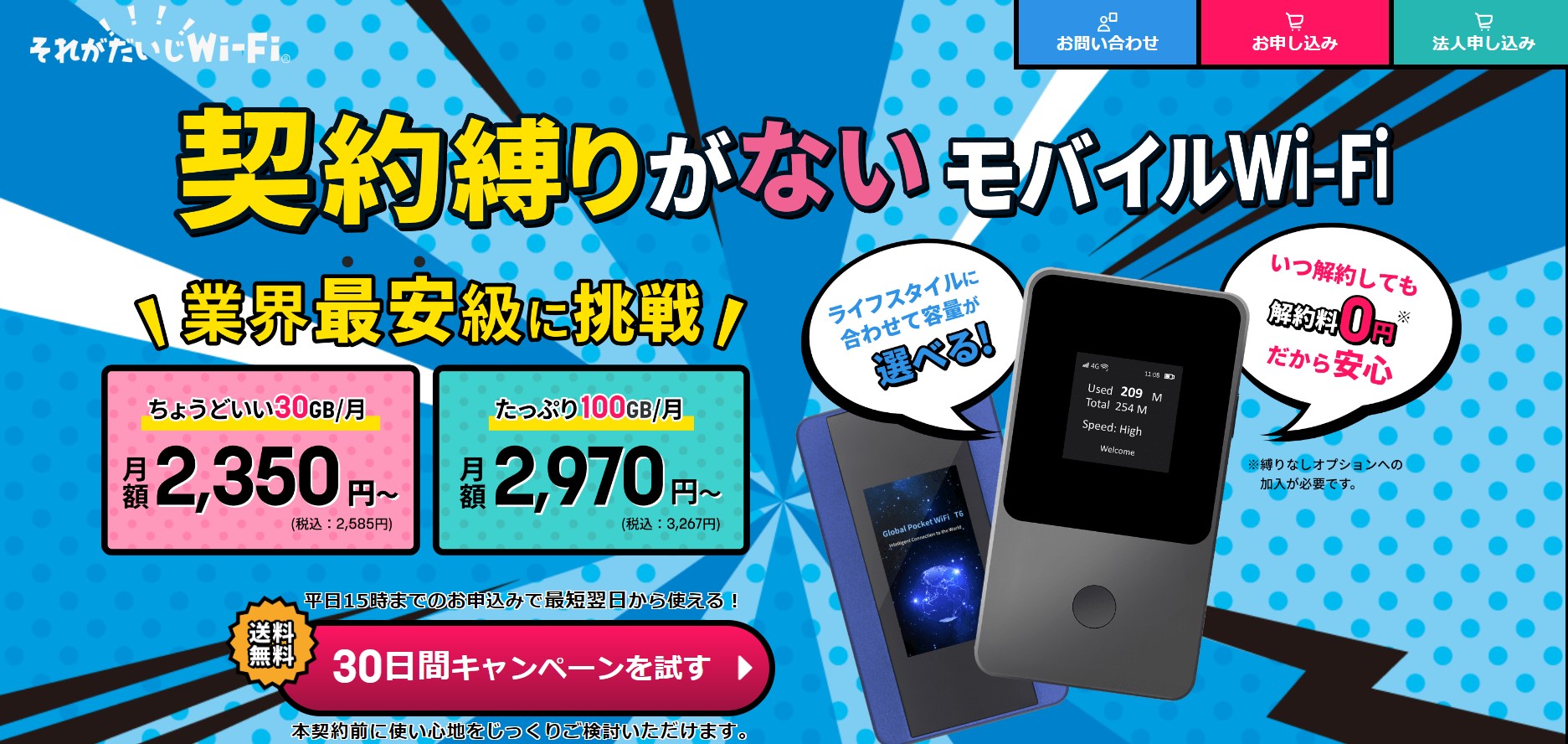 それがだいじWiFi
