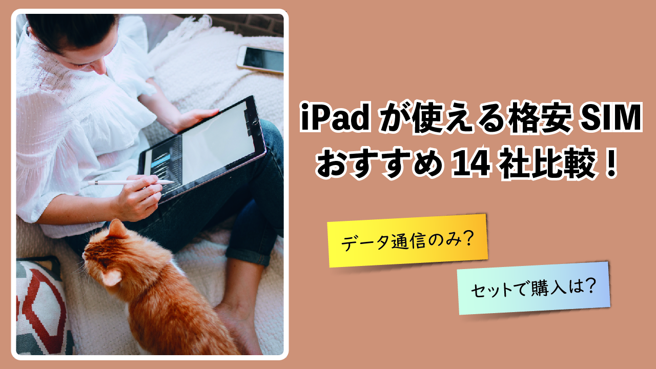 iPadが使える格安SIMおすすめ14社比較!セットで購入できる・データ