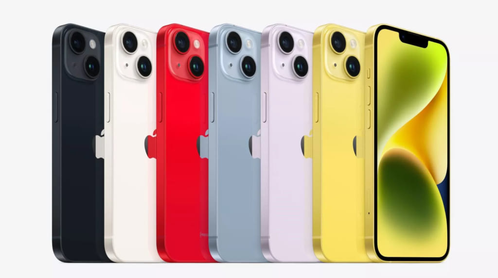 iPhone 14 通常モデルのラインナップ