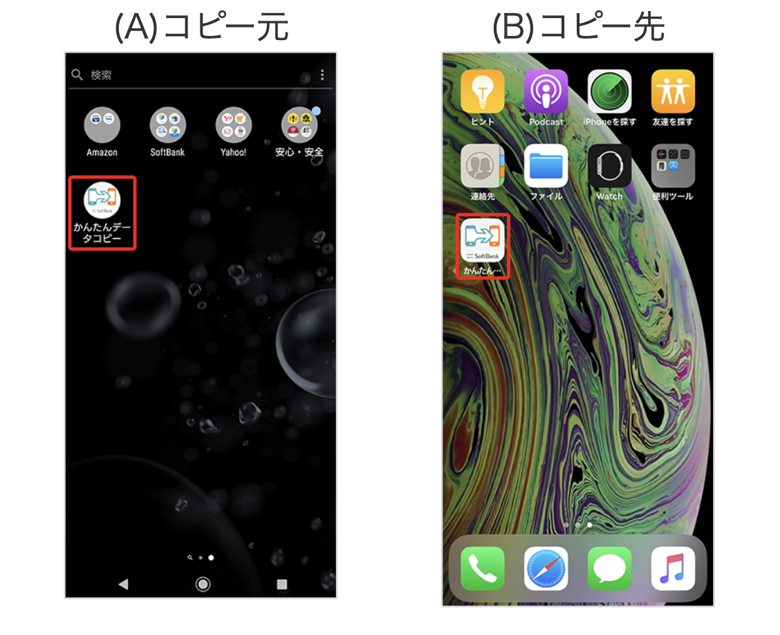 かんたんデータコピーアプリを使う方法