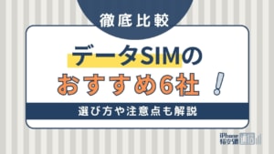 データSIMのおすすめ6社比較！選び方や注意点も紹介