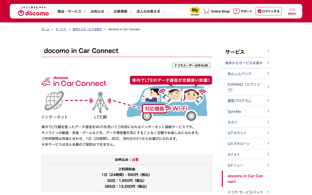 docomo in Car Connect
